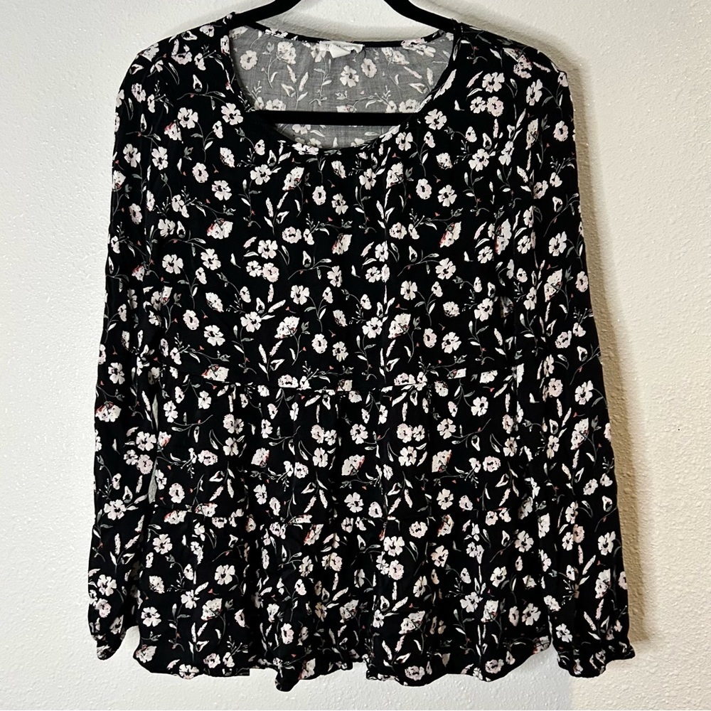 Tribal Jeans Chic Floral Women's Blouse Size Medium